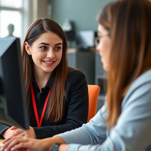 A student confidently answering a technical question during a mock interview.