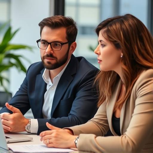 Image of two professionals engaged in a behavioral interview.