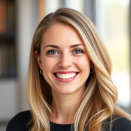 Smiling woman, Sarah Johnson, a successful Interview Prep Academy graduate